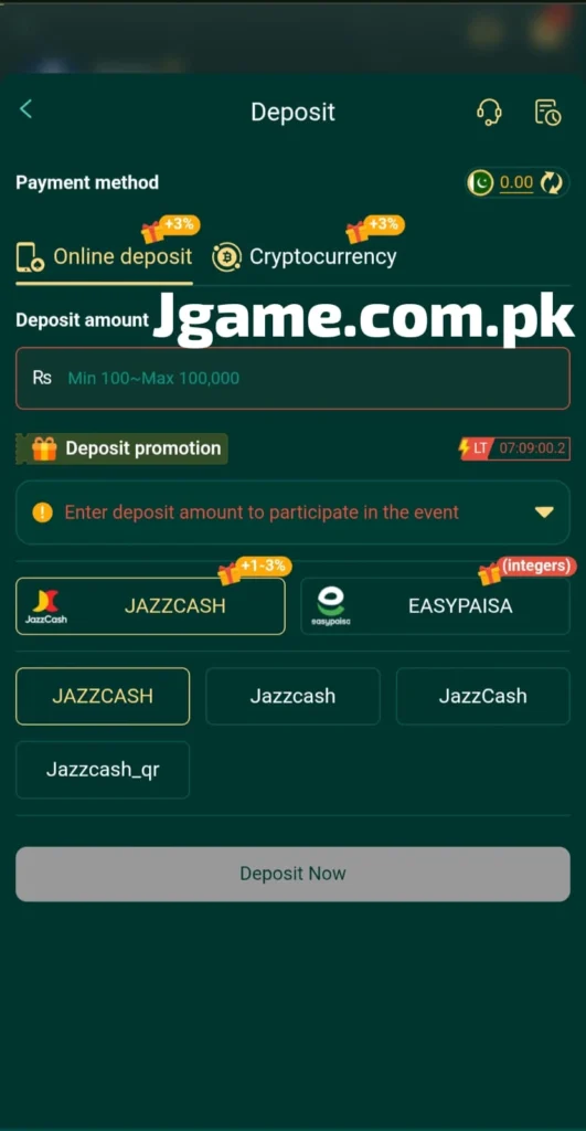 Deposit Funds K6 Club